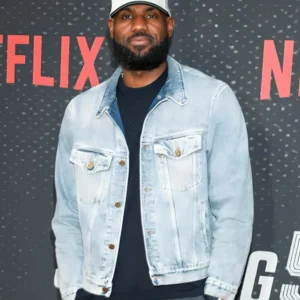 Starting 5 LeBron James Blue Denim Jacket