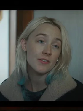The Outrun Saoirse Ronan Black Sherpa Jacket