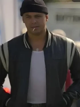 Aaron Heffernan Brassic S05 Ash Black Varsity Jacket