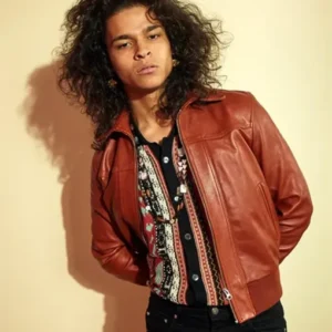 Adam Fitting In Premier Bomber Leather Jacket