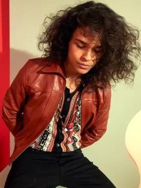 Adam Fitting In Premier Bomber Leather Jacket For Sale