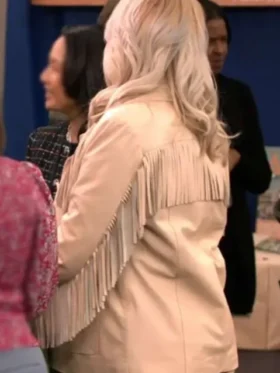 Adele Unstable Tv Series Season 02 Fringe Leather Jacket Back View