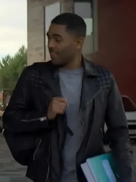 Anthony Welsh Brassic Black Leather Jacket Front View
