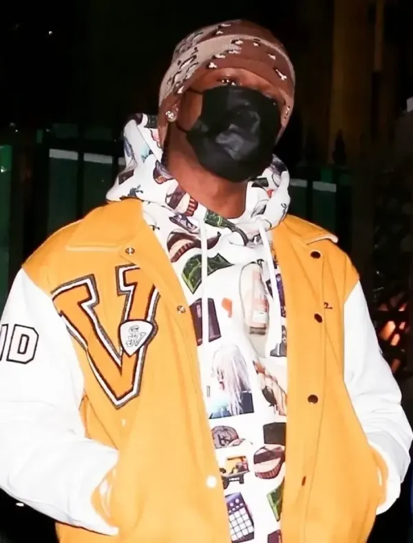 Asap Rocky Sjv Varsity Jacket Front