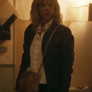 Asia Argento Interstate 2024 Black Leather Jacket