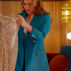 Ava Micallief Love On The Danube Royal Getaway Blue Blazer For Sale