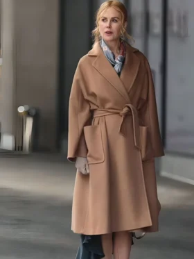 Babygirl Nicole Kidman Brown Wool Coat On Sale