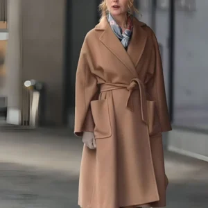 Babygirl Nicole Kidman Brown Wool Coat On Sale