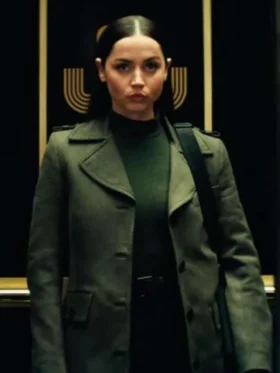 Ballerina 2025 Ana de Armas Green Coat