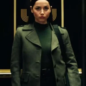 Ballerina 2025 Ana de Armas Green Coat