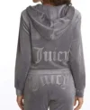 Barbara Ted Lasso S03 Grey Velvet Tracksuit Back