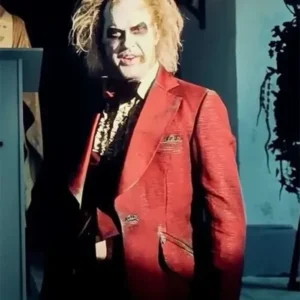 Beetlejuice Beetlejuice 2024 Michael Keaton Red Suit