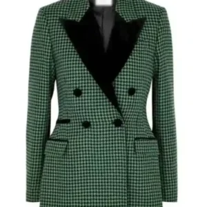 Bex Ted Lasso S03 Green Plaid Blazer Front