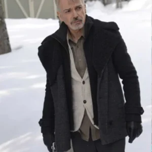 Billy Bob Thornton Fargo Black Wool Peacoat
