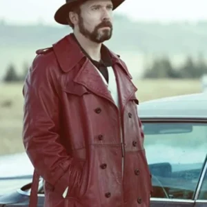 Brad Mann Fargo Maroon Trench Coat