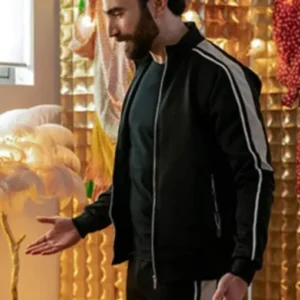 Brett Goldstein Ted Lasso S2 Bomber Black Jacket Front
