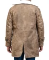 Buy Bane Batman Dark Knight Rises Distressed Brown Cowhide Tom Hardy Long Fur Shearling Leather Coat