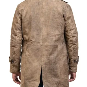 Buy Bane Batman Dark Knight Rises Distressed Brown Cowhide Tom Hardy Long Fur Shearling Leather Coat