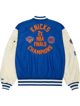 Buy New York Knicks X Alpha X New Era L 2B Bomber Jacket Sale