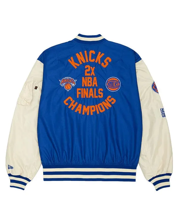 Shop New York Knicks X Alpha X New Era L-2B Bomber Jacket - Vanquishe