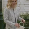 Camille Emily In Paris S03 Grey Cropped Tweed Jacket Side View