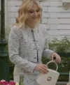 Camille Emily In Paris S03 Grey Cropped Tweed Jacket Side View