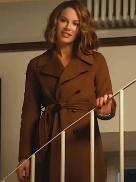 Canary Black 2024 Kate Beckinsale Brown Trench Coat