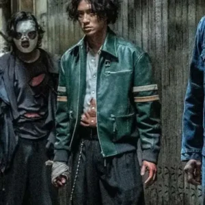 Chun Him Lau Twilight of the Warriors Walled In Green Bomber Jacket