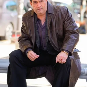 Colin Farrell The Penguin Brown Leather Coat For Sale