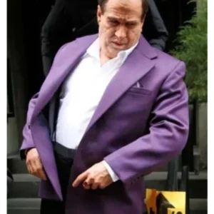 Colin Farrell The Penguin Purple Blazer Front View