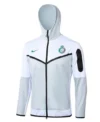 Cristiano Ronaldo Al Nassr Tech White Jacket Front View