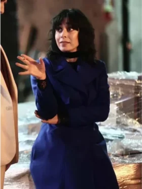 Cristin Milioti The Penguin Blue Long Coat