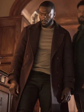 Cross 2024 Aldis Hodge Brown Wool Coat