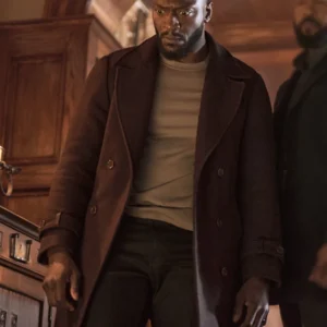 Cross 2024 Aldis Hodge Brown Wool Coat