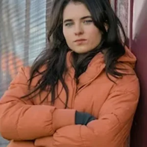 Darci Shaw Brassic S04 Peach Puffer Jacket For Sale