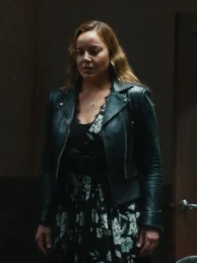 Detained 2024 Abbie Cornish Black Leather Jacket