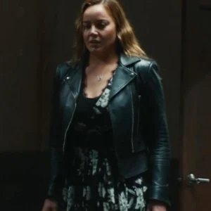 Detained 2024 Abbie Cornish Black Leather Jacket