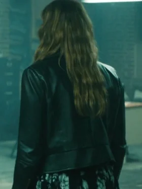 Detained 2024 Abbie Cornish Black Leather Jacket On Sale