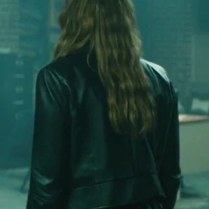 Detained 2024 Abbie Cornish Black Leather Jacket On Sale