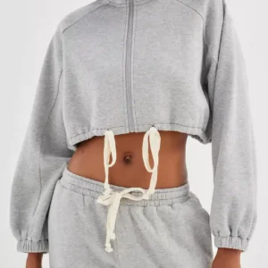 Devon Lee Cobra Kai S06 Grey Cropped Jacket On Sale