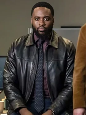 Dipo Ola Ludwig Black Leather Jacket Front