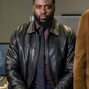 Dipo Ola Ludwig Black Leather Jacket Front