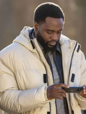 Dipo Ola Ludwig White Puffer Coat Front