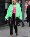 Dua Lipa Green Polo Fleece Jacket 