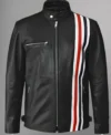Eddie Brock Venom 2 Black Leather Jacket Front