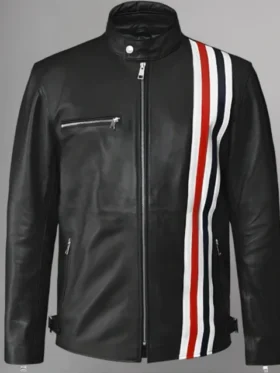 Eddie Brock Venom 2 Black Leather Jacket Front