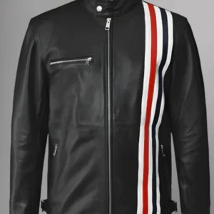 Eddie Brock Venom 2 Black Leather Jacket Front