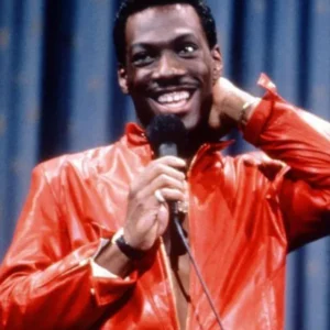 Eddie Murphy Red Raw Suit Front