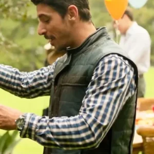 El Charro Mejia The Accident Leather Black Vest Side View