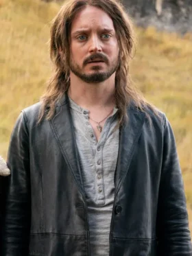 Elijah Wood Bookworm 2024 Black Leather Blazer